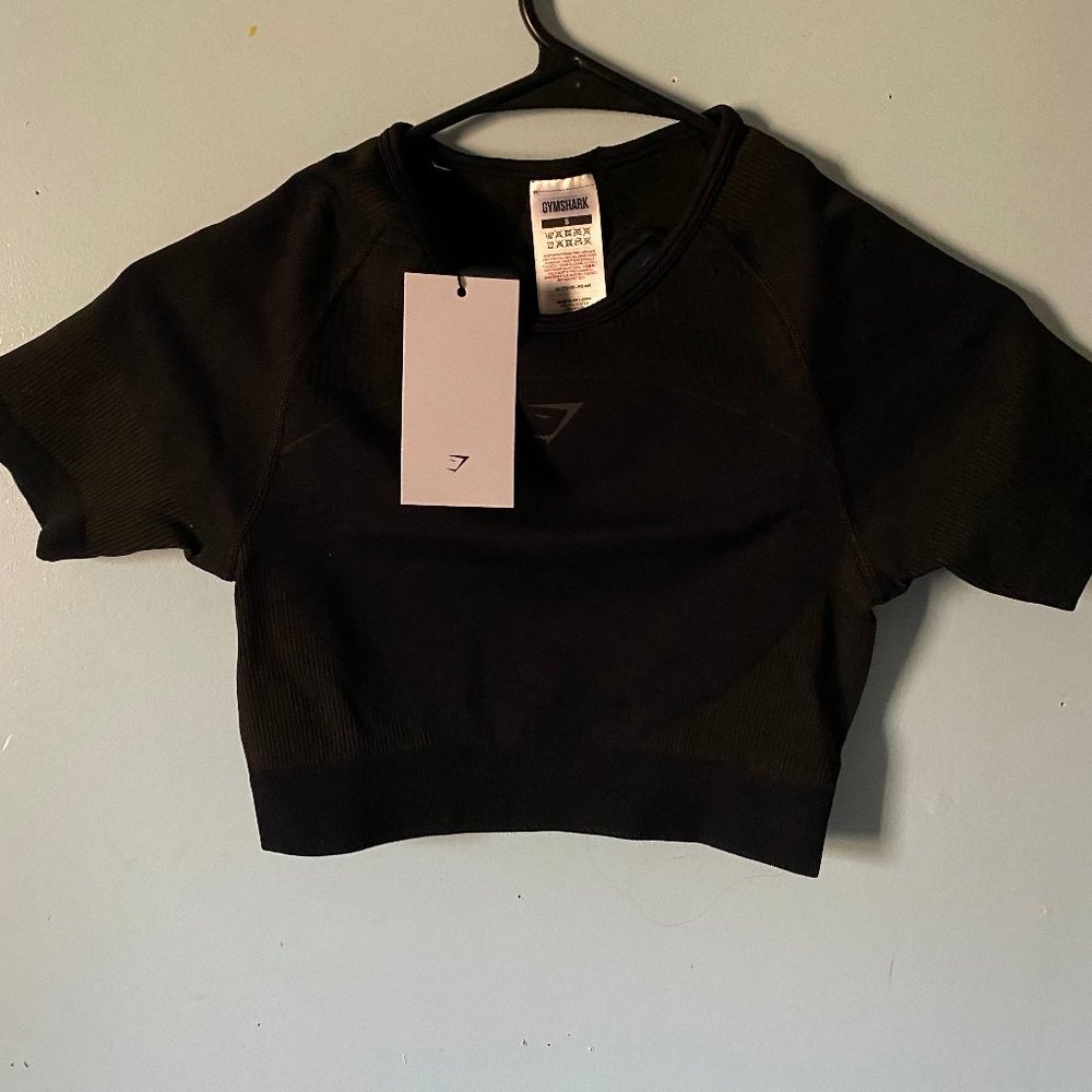 GYMSHARK Ultra Crop Top Black